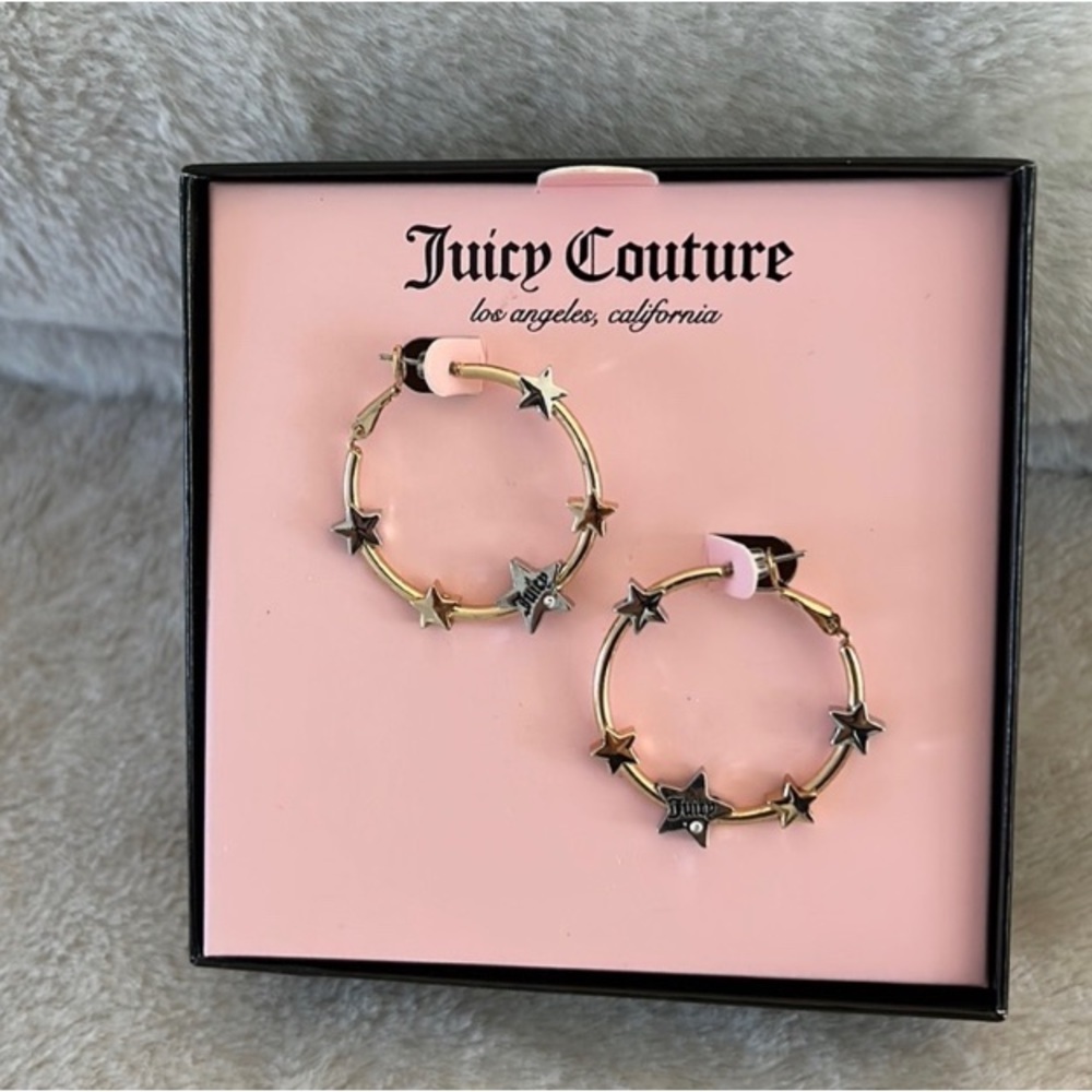 NEW JUICY COUTURE STAR HOOPS - Picture 1 of 4